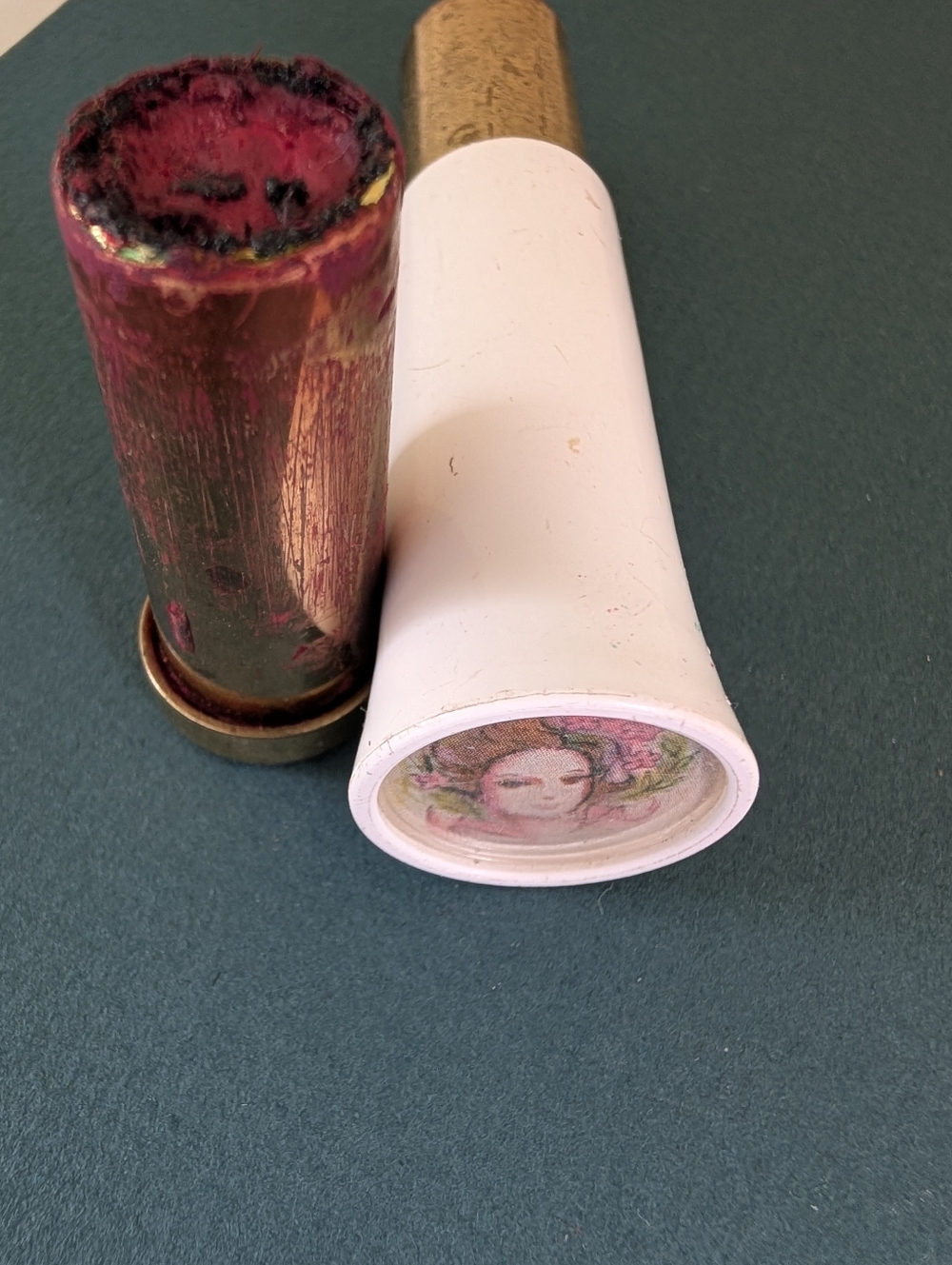 Vintage Lipstick "Tabu" Lipstick From The 1970 With Ladies Face At The Top